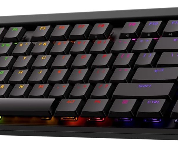 Logitech G515 Wireless Gaming Keyboard TKL, LIGHTSYNC RGB, Thin Tenkeyless Design, Double-Shot PBT Keycaps, Tactile Brown Mechanical Switches - Black