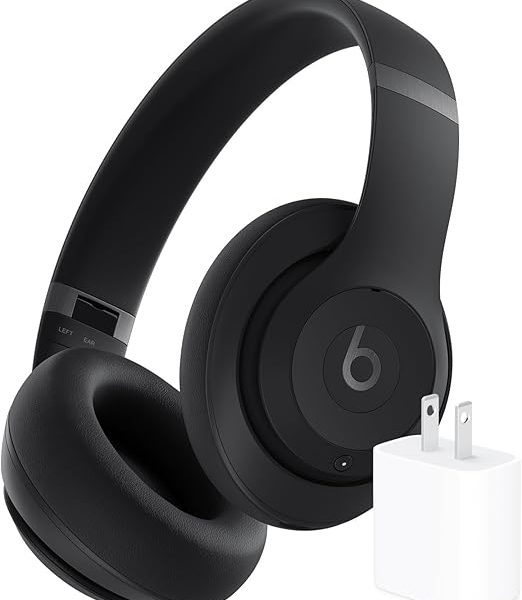 Beats Studio Pro Bluetooth Noise Cancelling Headphones with Apple 20W USB-C Power Adapter - Black