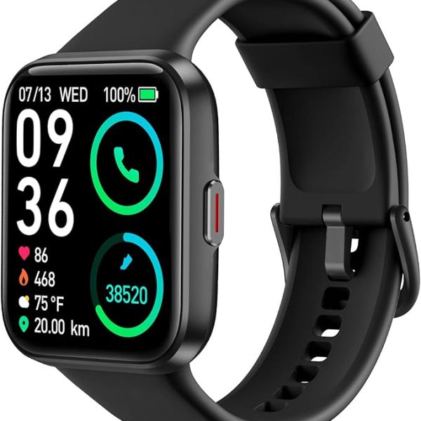 SKG Smart Watch for Men Women Android iPhone with Alexa Built-in & Bluetooth Call(Answer/Make Call) 1.69" Fitness Tracker with IP68 Waterproof, 60+ Sports, Heart Rate SpO2 Monitor, V7 Pro