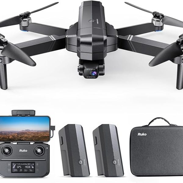Ruko F11GIM2 Drones with Camera for Adults 4K, 64Mins Flight Time, Gimbal & EIS 4K Camera, 16404ft Digital video Transmission, GPS Auto-return Professional Quadcopter, Level 6 Wind Resistance