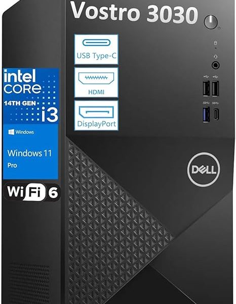 Dell Tower PC Desktop Computer for Home & Business, 14th Gen Intel Core i3-14100 (Beat i5-12400), 32GB DDR5 RAM, 1TB PCIe SSD, WiFi 6, Bluetooth, Windows 11 Pro