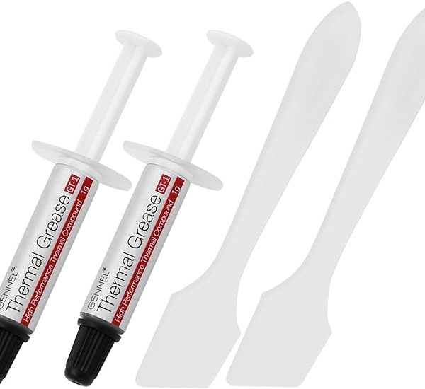 2-Pack GT-1 Silver CPU Thermal Paste (1g*2), High Performance Thermal Compound Paste, Heat Sink Compound, Ultra-Low Thermal Impedance Thermal Grease for CPU/PS4/PS5/PC/GPU Coolers